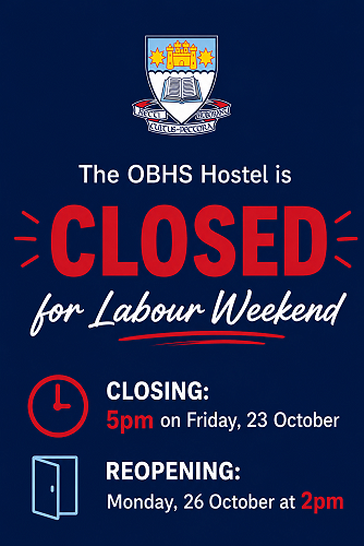 Labour Weekend Hostel Closure