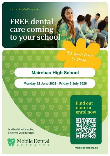 Mobile Dental Aotearoa is coming to Mairehau High School