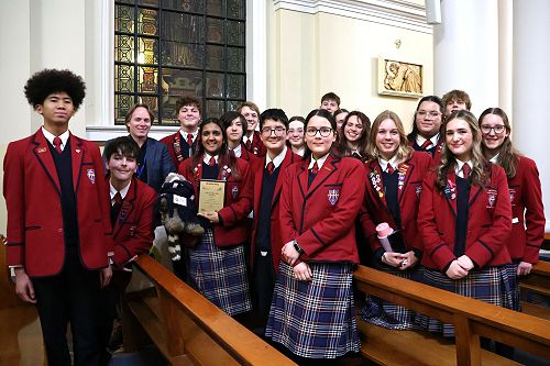 The Trinitones and Mr Grant after the Gala Concert