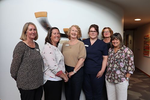 Residential Care Team (Left to Right) Sandra Knopp, Helen Harrex, Elaine Horn, Salena Branson, Rosie Hoyt and Sally Fleming.