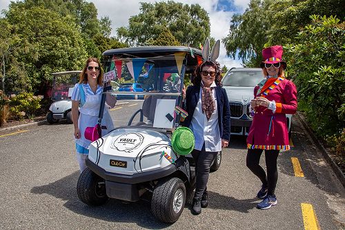 Amy, Christina and Jackie with their trusty stead