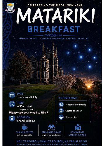 Join us for our Matariki Breakfast