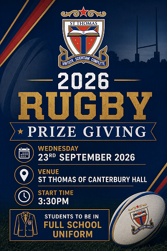 St Thomas of Canterbury Rugby Prize Giving 2026