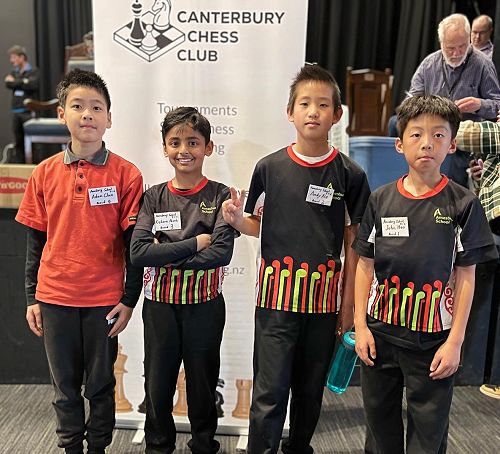 Amesbury team at the national chess tournament in Christchurch