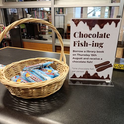Everyone who borrowed a book received a chocolate fish.