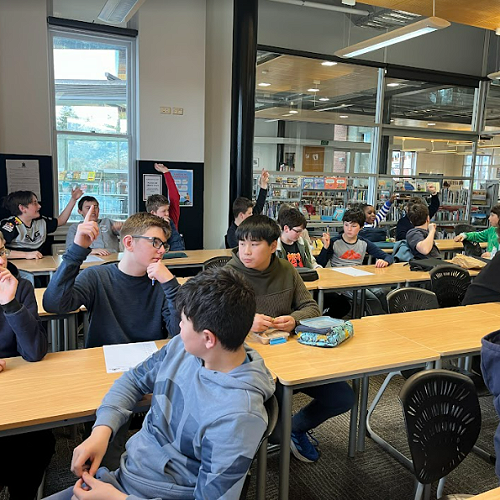 Library Week book quiz in action!
