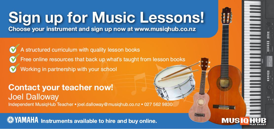 Music lessons at Kaikorai School