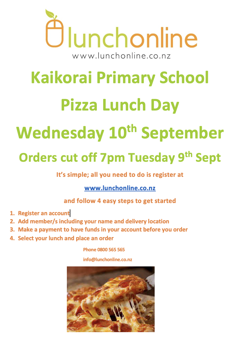Have you ordered your pizza lunch fundraiser?