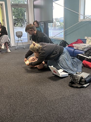 The teachers renewed their first aid certificate this week!