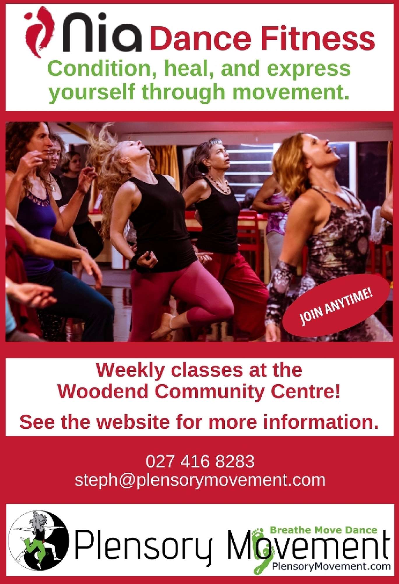NIA Dance Fitness Classes - now at Woodend Community Centre — Woodend ...