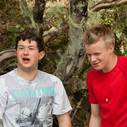 Andrew Hughes and Johnny Baker discover the water is a little chilly.
