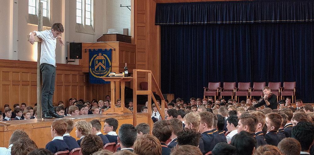 And we sing.... "Were you there when they crucified my Lord?" &nbsp;Easter service in the Chapel, 2016