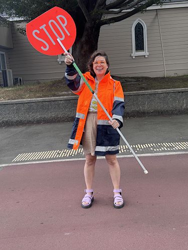 Helen is our AWESOME road patrol coordinator - come and join Helen and help us get our little people across the road safely! Email roadpatrol@kaikorai.school.nz