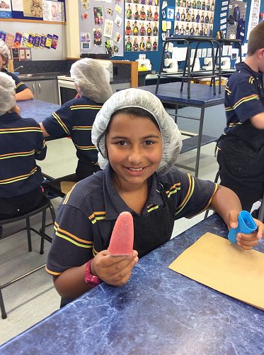 A scrumptious pineapple and berry fruit ice block