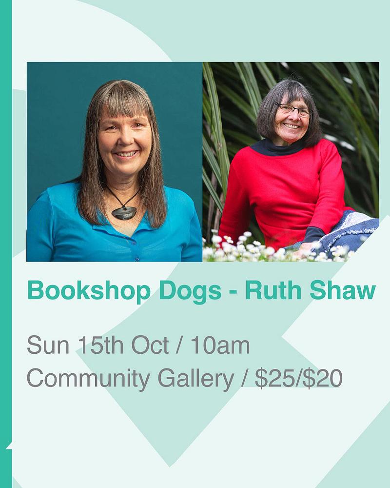 Dogs of all shapes and sizes visit Ruth Shaw’s three wee bookshops in Manapōuri