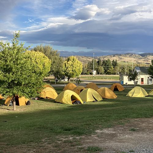 Rail Trail 2021 - Omakau set up