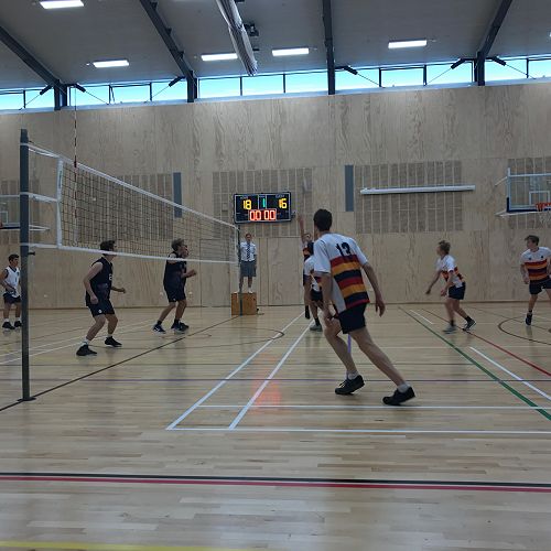 Number 13, Seb Sole moves towards the net and looks to dominate the front line.