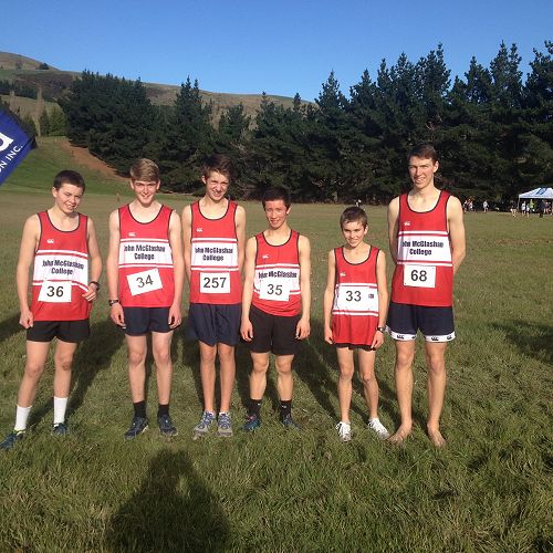 John McGlashan College under 15 Team at the Otago SS Cross Country Championships