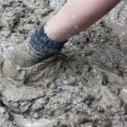 The track got a little bit muddy in places.