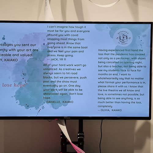 Messages of Aroha -- John McGlashan College outreach arts community project