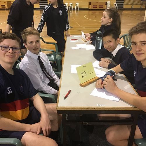 Year 9 Team - Zack Duff, Jack Murphy, Gary Yao and Xavier Edmond